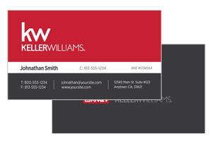 Modern simple business cards for Keller Willimas realtor agents
