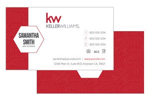 Real Estate business cards for Keller Williams agents