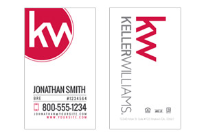 Mmodern deisnged business card designs for Keller Williams agents