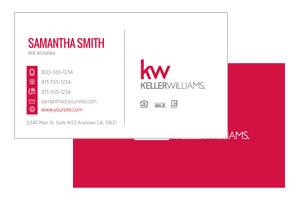 Custom Pre-designed business cards for Keller Williams agents