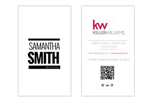 Custom Pre-designed business cards for Keller Williams realtors