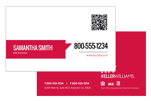 Keller Williams agents custom business cards