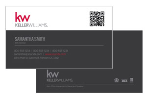 Keller Williams agents custom designed business cards design