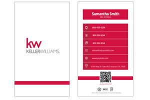 Simple clean Pre-designed Keller Williams realtor business cards