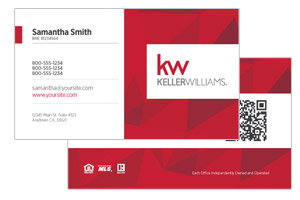 Fun business card design for Keller Williams agents