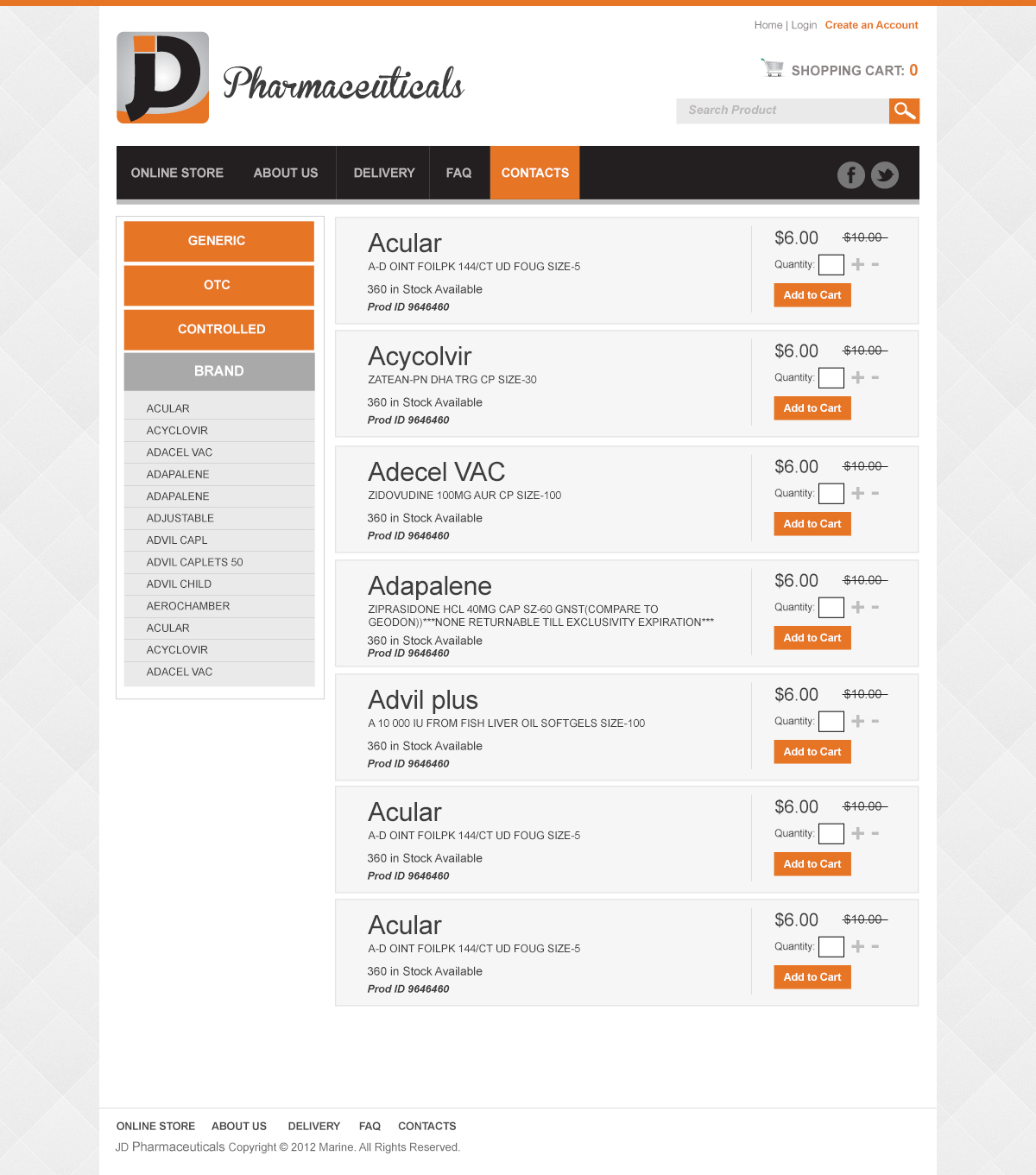 JD-Pharmaceuticals home page design