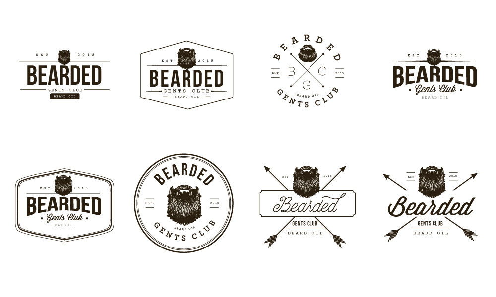 bearded logo concepts